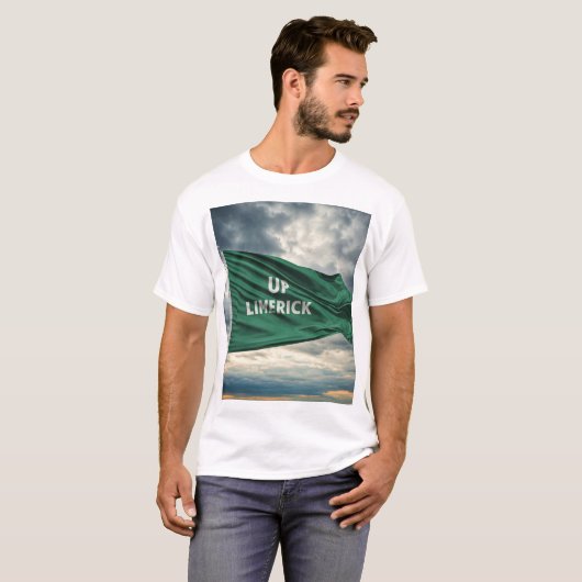 "Up Limerick" G.A.A. thema T-shirt (Voorkant volledig)