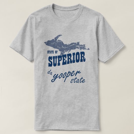 UP Michigan Superior Yooper State T-shirt (Design voorkant)
