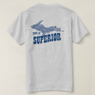 UP Michigan Yooper Superior Mannen Grey T shirt