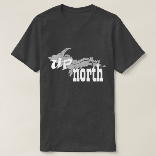 UP Michigan Yooper Up North Mannen T-shirt (Design voorkant)
