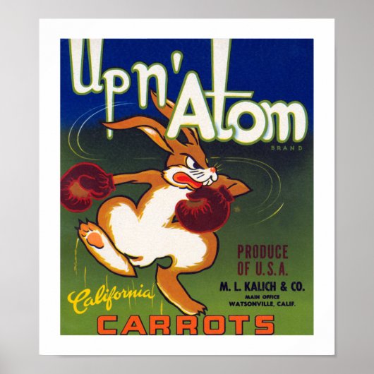 Up n' Atom California Carrots Poster (Voorkant)