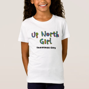 Up North Girl Colorful Letters T-Shirt