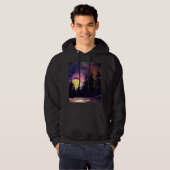 UP North Hoodie, Original Painting by pamela Kivi Hoodie (Voorkant volledig)