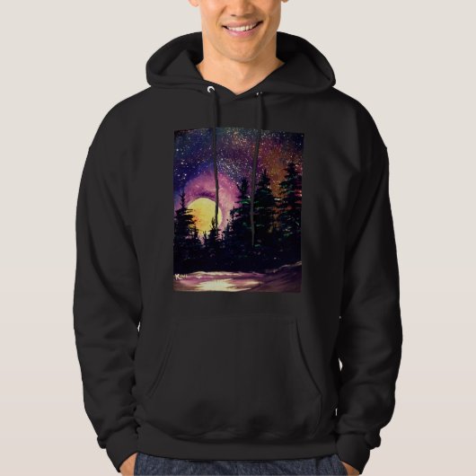 UP North Hoodie, Original Painting by pamela Kivi Hoodie (Voorkant)