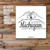 "Up North Michigan" Hart Handen Sticker Blad
