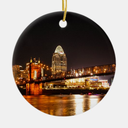 Up River Keramisch Ornament (Voorkant)