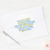 "UP"-syndroom Ronde Sticker (Envelop)