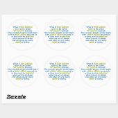 "UP"-syndroom Ronde Sticker (Vel)