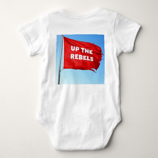 Up the Rebels thema Baby Bodysuit (Achterkant)