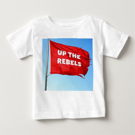 Up the Rebels thema Baby T-shirt (Voorkant)