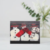 "UP to SNOW GOOD" briefkaart van volkskunst (Staand voorkant)