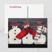 "UP to SNOW GOOD" briefkaart van volkskunst (Voorkant / Achterkant)