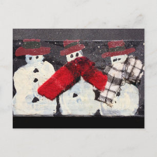 "UP to SNOW GOOD" briefkaart van volkskunst