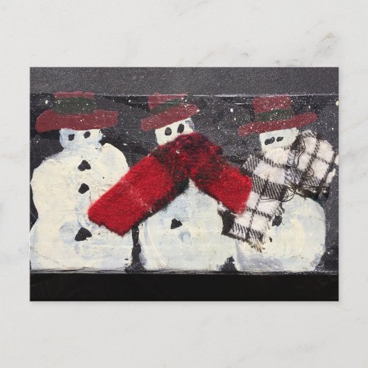 "UP to SNOW GOOD" briefkaart van volkskunst (Voorkant)