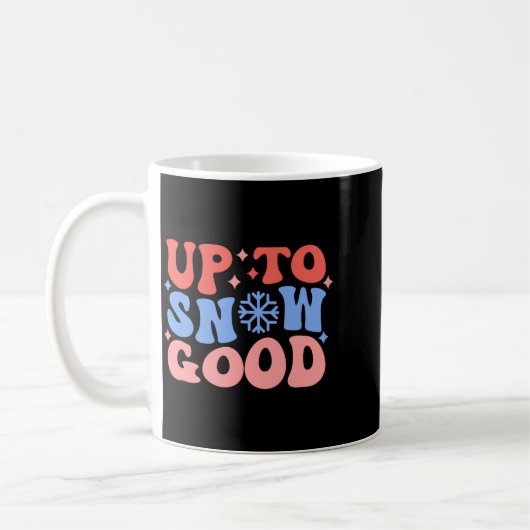 Up To Snow Good Fun Winter Design Koffiemok (Links)