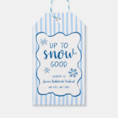 Up To Snow Good Winter Snowflake Bachelorette Cadeaulabel (Voorkant)