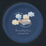 Up Up and Away Watercolor Airplane Boy Baby Shower Papieren Bordje<br><div class="desc">Up Up and Away Watercolor Airplane Boy Baby Shower Paper Plates</div>