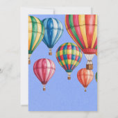 Up Up & Away 1st. Birthday Party Kaart (Achterkant)