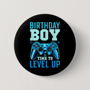 Up Verjaardagsjongen Matching Gamer Party - Clic F Ronde Button 5,7 Cm