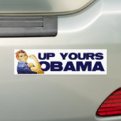 Up Yours Obama Bumpersticker (Op auto)