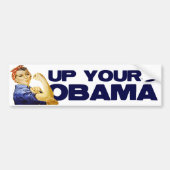 Up Yours Obama Bumpersticker (Voorkant)