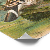 Upa epops van Johann Friedrich Naumann Poster (Hoek)