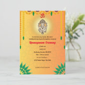 Upanayanam aka Hindoestaanse Heilige Draad Janeu C Kaart (Staand voorkant)