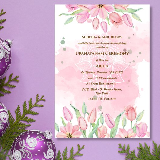 Upanayanam aka Hindoestaanse Heilige Draad Janeu C Kaart