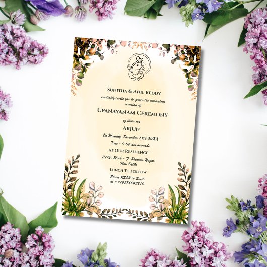 Upanayanam aka Hindoestaanse Heilige Draad Janeu C Kaart