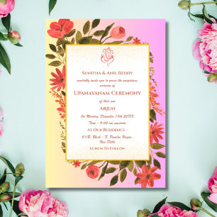 Upanayanam aka Hindoestaanse Heilige Draad Janeu C Kaart