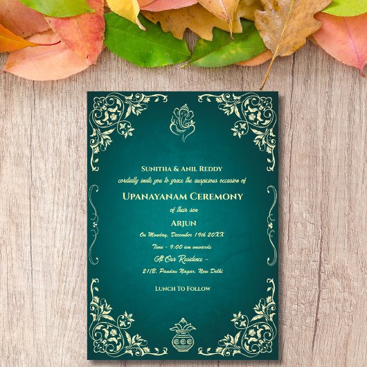 Upanayanam aka Hindoestaanse Heilige Draad Janeu C Kaart