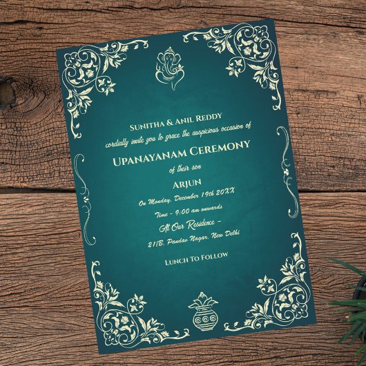 Upanayanam aka Hindoestaanse Heilige Draad Janeu C Kaart
