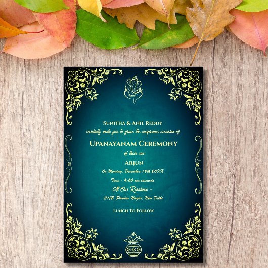 Upanayanam aka Hindoestaanse Heilige Draad Janeu C Kaart