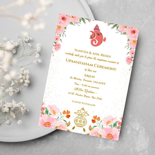 Upanayanam aka Hindoestaanse Heilige Draad Janeu C Kaart