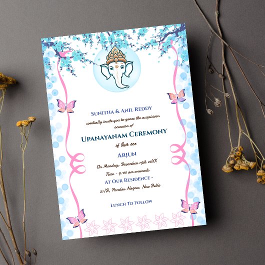 Upanayanam aka Hindoestaanse Heilige Draad Janeu C Kaart