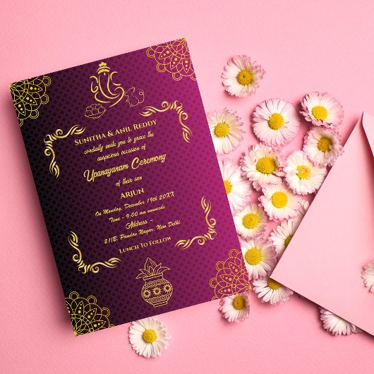 Upanayanam aka Hindoestaanse Heilige Draad Janeu C Kaart