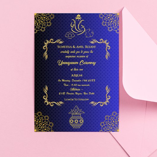 Upanayanam aka Hindoestaanse Heilige Draad Janeu C Kaart