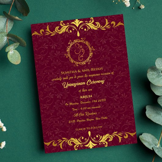 Upanayanam aka Hindoestaanse Heilige Draad Janeu C Kaart