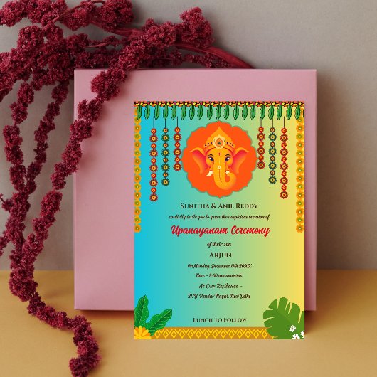 Upanayanam aka Hindoestaanse Heilige Draad Janeu C Kaart