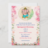 Upanayanam aka Hindu Heilige Draad Janeu Floral Kaart (Voorkant)