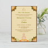 Upanayanam Ceremonie Uitnodigingskaart, Janoi Kaar Kaart (Staand voorkant)