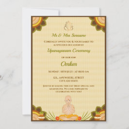 Upanayanam Ceremonie Uitnodigingskaart, Janoi Kaar Kaart