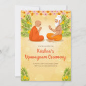 Upanayanam uitnodigingen & Thread Ceremonie uitnod (Voorkant)