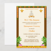 Upanayanm Uitnodiging Kaart, Sacred Thread Ceremon (Voorkant / Achterkant)