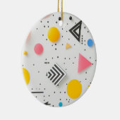 Upbeat achtergrond van vormen en strepen keramisch ornament (Rechts)