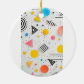 Upbeat achtergrond van vormen en strepen keramisch ornament (Achterkant)