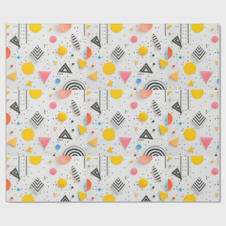Upbeat background of shapes and stripes cadeaupapier