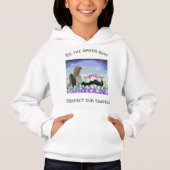 Upbeat Daisy Girl in Natuur Sweatshirt voor Meisje (Voorkant)