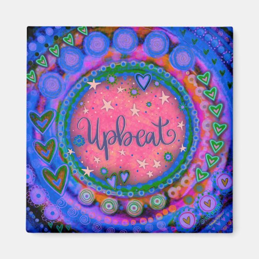 Upbeat Floral  kleurrijke inspiratie Magneet (Voorkant)