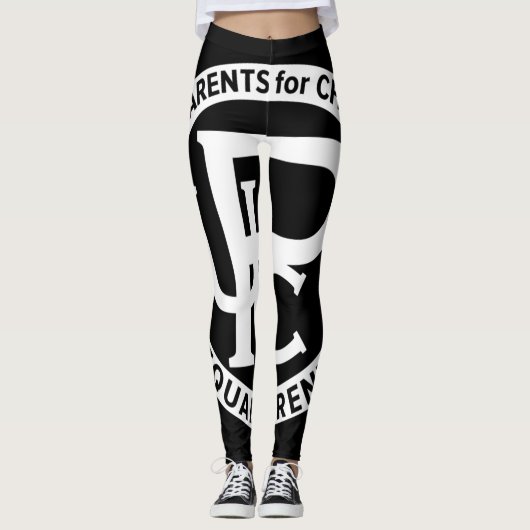 UPC-Leggings zwart met witte Logo Leggings (Voorkant)